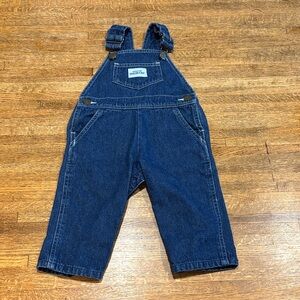 Vintage Genuine Roebucks Blue Denim Overalls for Kids Size 18 months